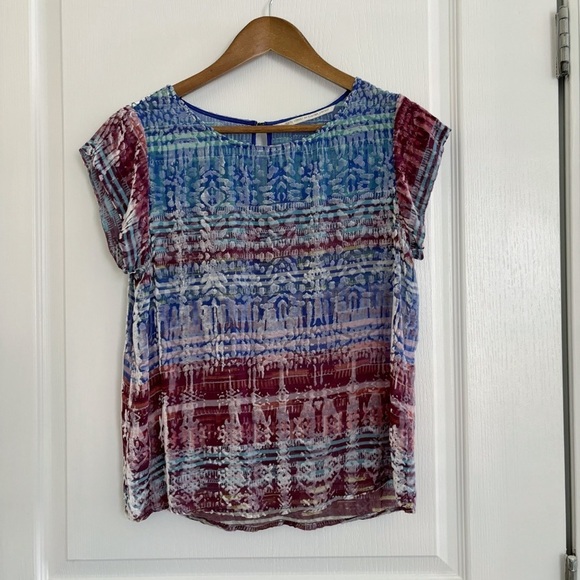 Twelfth Street by Cynthia Vincent Blouse Burnout Velvet - Picture 1 of 8